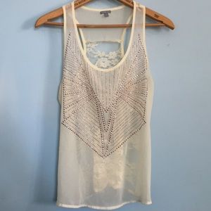 Ivory Bling Racerback